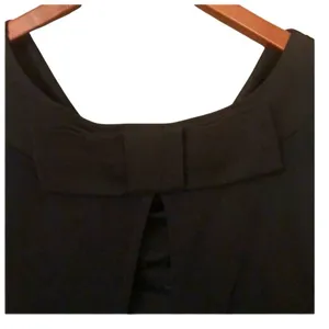 Vintage y2k 2000s D.E.P.T Black Cowle Neck open back Bow Blouse office siren thumbnail 6