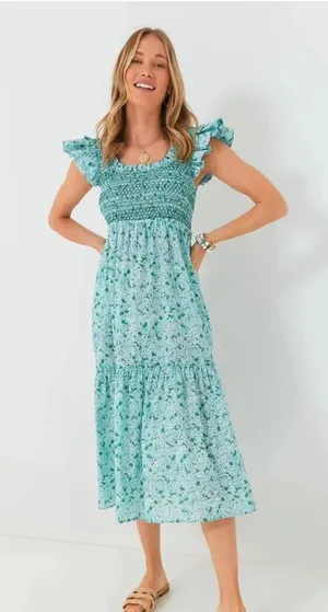 Tuckernuck Daylight blooms smocked dress thumbnail 1