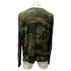 VICI Women's Camouflage Knit Long Sleeve Top Size L Green Casual thumbnail 10