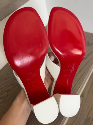 Christian Louboutin Janetonga 55mm Leather Thong Sandals in White thumbnail 10