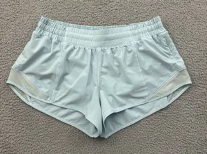 Lululemon Hotty Hot Shorts Low Rise 2.5" Cyan Blue Athletic Athleisure Women 10 thumbnail 1