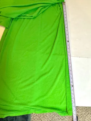 Vintage Chantel Terry Cloth Maxi Dress M Lime Green Strapless Pool Cover Up Slit thumbnail 9