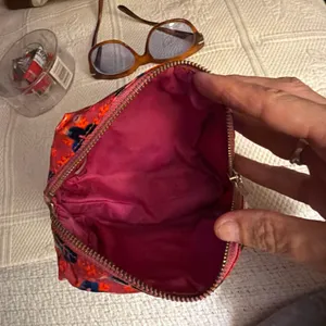 Tory Burch Red and Blue Patterned Cosmetic Bag thumbnail 5