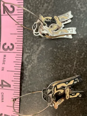 Silver Cow Charm Dangle Earrings thumbnail 4