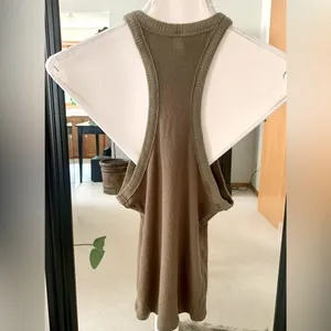FREE PEOPLE Olive Green Racerback Tank Top thumbnail 3
