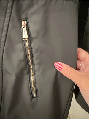 Michael Kors Olive Green Hooded Long Trench Coat thumbnail 3