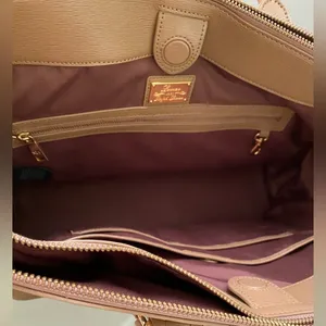 Lauren Ralph Lauren Leather Newbury Tan Tote Bag. thumbnail 11