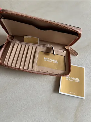 Michael Kors Metallic Rose Gold Embossed Wristlet thumbnail 3