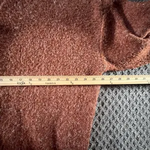 Ascot & Hart Palm Tree Cardigan XL Rust Boucle Knit Oversized Cozy Sweater‎ thumbnail 5