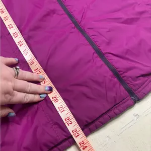 LL Bean Womens Purple Short Purple Pink Reversible Full Zip Vest Size Medium thumbnail 5