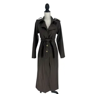 Wyld Blue Faux‎ Leather Trench Coat Dark Chocolate Size XS thumbnail 4