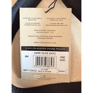 HUNTER Nylon Keeper Phone Pouch – Dark Olive – NWT thumbnail 3