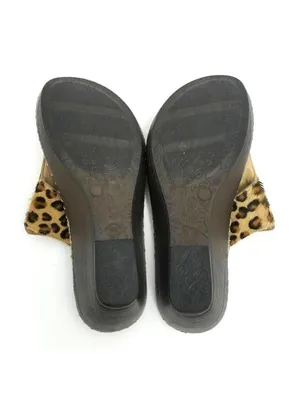 Gabriella Womens Thong Sandals Black Animal Print thumbnail 9