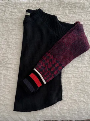 We The Free Black Waffle Knit Pullover Sz small thumbnail 3