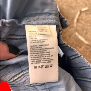 NWOT Urban Outfitters Blue Stripe Cropped High Waist Pants thumbnail 6