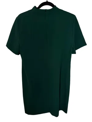 ZARA Green Choker Neck Cutout Shift Mini Dress NWOT Size M thumbnail 4
