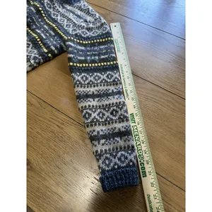 American Eagle Women Size Medium‎ Fair Isle Nordic 100% Wool Long Sleeve Winter thumbnail 6