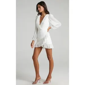 Showpo White Long Sleeve‎ Dress thumbnail 3