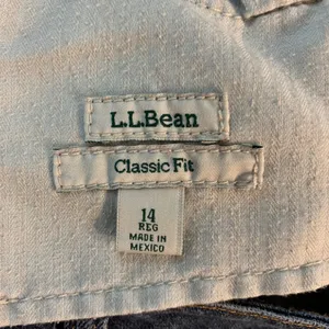 LL Bean Classic Fit Blue Jeans Womens 14 Regular‎ Dark Wash Stretch Denim 286351 thumbnail 3