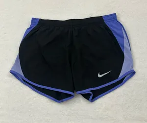 Nike Dri-Fit Tempo Black & Blue Lined Athletic Jogging Running Shorts Women’s XS thumbnail 1