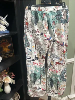 Anthropologie E by Eloise Woodland Animal Pajama Pants – Size XS thumbnail 9