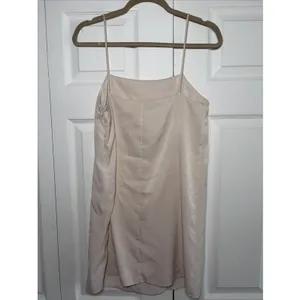 Silence + Noise Mini Slip Dress Womens Size XS Pink Y2K Satin Spaghetti Strap thumbnail 2