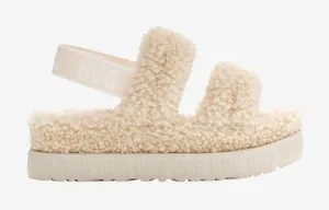 UGG OH FLUFFITA Slide Slippers Sz 10 Sheepskin Upper And Insole Color Natural thumbnail 1