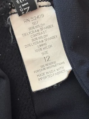 Anne Klein Basic Black One Piece Swim Suit thumbnail 5