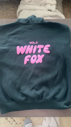 White Fox Hoodie dark green thumbnail 2