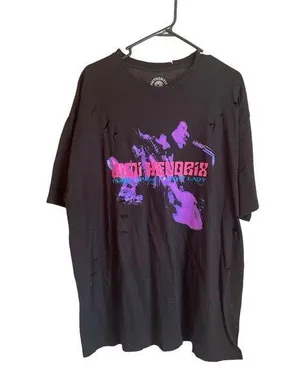 Authentic Hendrix Xl Black Crew Neck Distressed Tee thumbnail 1