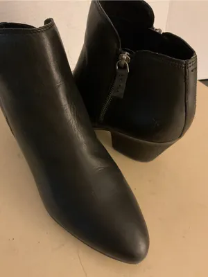 Frye women black leather Chelsea Judith heel boots US 10 thumbnail 3