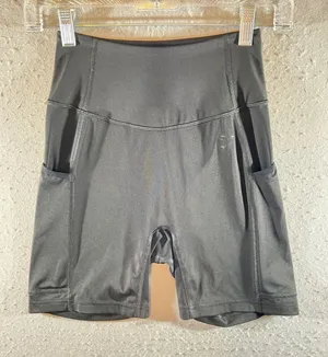 1213 | Gymshark Training High Waisted Biker Shorts‎ Pockets Black Women XS thumbnail 1