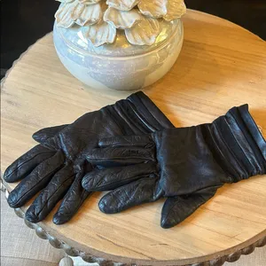 Giada Paris Black Leather/Cashmere Interior Hand Gloves thumbnail 6