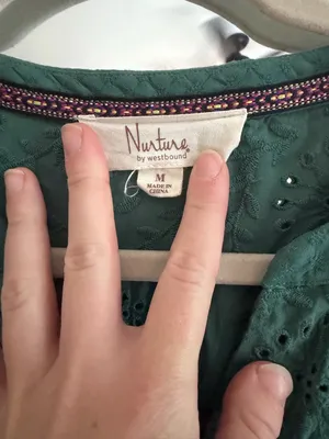 Westbound Teal Eyelet Tiered Midi-Length Dress thumbnail 4