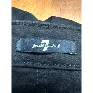 7 For All Mankind Boyfriend Jeans Slim Fit Button Zip Fly Black Women's 33 NWOT thumbnail 7