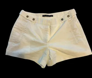 Zara Basic White Mini Shorts thumbnail 1