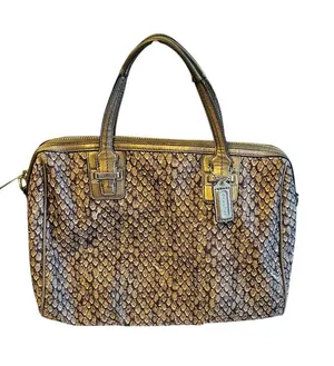 Coach Taylor Snake Print Satchel thumbnail 1