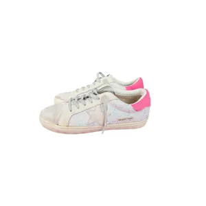 Vintage Havana Flair 32 Pink Suede Multi Glitter Star Sneakers Size 7.5 thumbnail 5