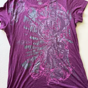 Express Cyber Grunge Affliction Style Graphic Tee thumbnail 5