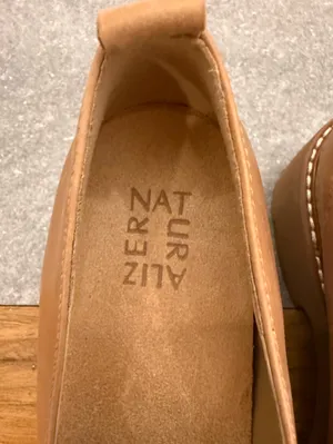 Naturalizer Darry Lug Sole Platform Loafers Tan Cognac Leather Size 7 thumbnail 6