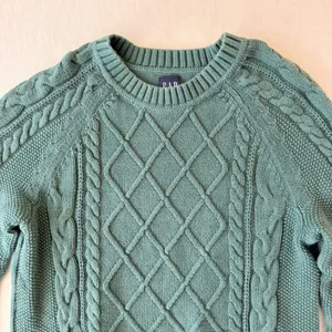 Gap Cable Knit Pullover Sweater Women XS Bistro Green thumbnail 7