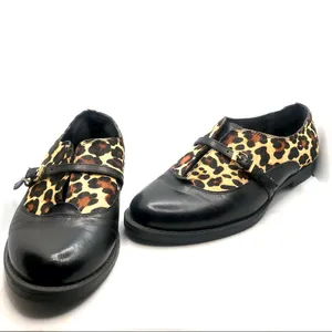 Bella Vita "Reese" Black Leather And Animal Print Fur Slip On Loafer Shoes (6) thumbnail 5