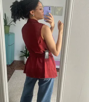 Vince Camuto Evening Collar Casual Wrap Vest thumbnail 3