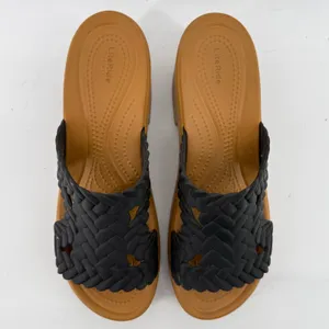 Crocs Brooklyn Woven Slide Block Heels Sandals Black Women 10 Chunky Comfy Y2K thumbnail 4