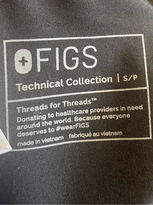 FIGS Black Scrub Pants Yoga Waistband Drawstring Technical Comfort thumbnail 9