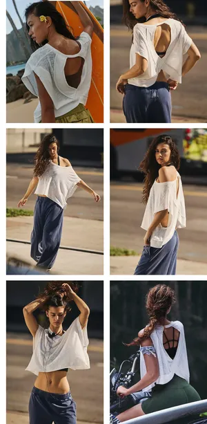 White Free People Movement My Time Tee thumbnail 2