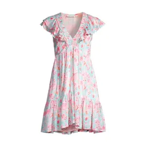 Roller Rabbit Amandine Ondika Floral Mini Dress Sz S thumbnail 12