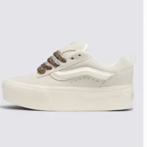 NEW Vans Knu Stack Women's Platform Shoes Vintage Suede Marshmallow thumbnail 5
