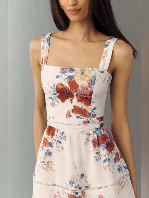 New Reformation Everett 100% Linen Midi Dress size 4 thumbnail 2