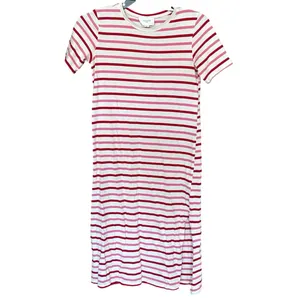Tuckernuck Pomander Place 100% Cotton Pink Red Stripe Gio Maxi Dress Size Small thumbnail 2